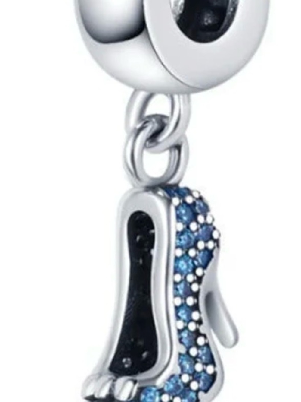 Pandora + Disney Cinderella mo Sterling Silver Blue Pavé High Heel Charm